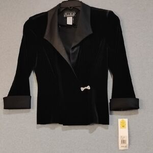 Alex Evenings Women's Elegant Black Blazer